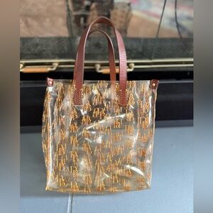 DOONEY & BOURKE Signature DB Small Clear Lunch Mini Tote Handbag Brown
